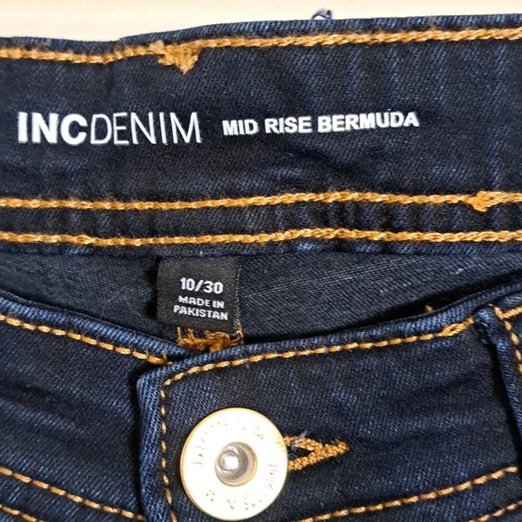 INC Tikglo Cuffed Denim Bermuda Shorts 10 - Picture 6 of 10